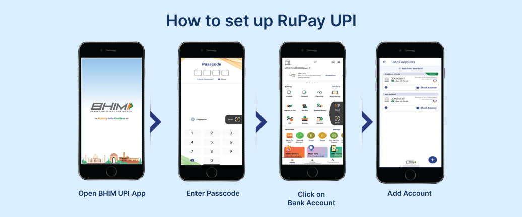 how to set rupay upi